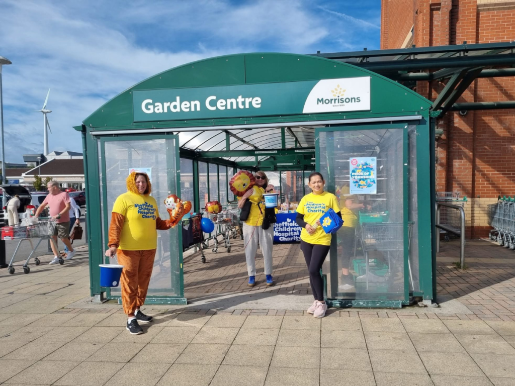 The team fundraising at Morrisons